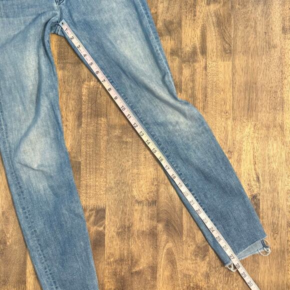 MOTHER Stunner Zip Ankle Step Fray Good Girls Do High-Rise Denim Jean Size 25 - Picture 8 of 11